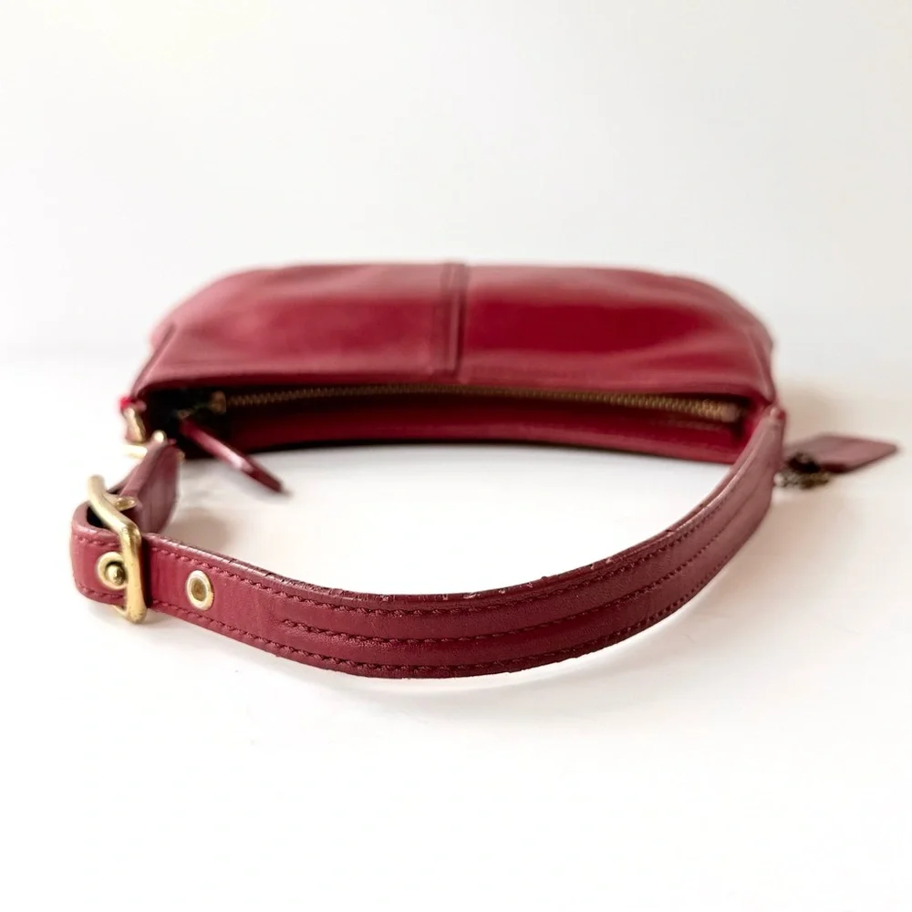 Vintage Y2K Coach Legacy West Demi Shoulder Bag 9295 Red Glovetanned Leather